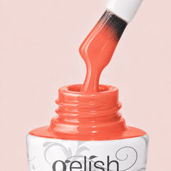 Detalle de esmalte en gel Gelish Rockin' The Reef, color Naranjas acabado Cream