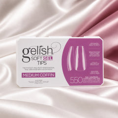 Gelish Soft Gel Tips Medium Coffin, 550 ct, toma de producto