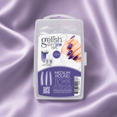 Gelish Soft Gel Tips Medium Round, 110 ct, toma de producto