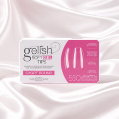 Gelish Soft Gel Tips Short Round, 550 ct, toma de producto