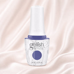 Frasco de esmalte en gel Gelish Up In The Blue, color Morados acabado Cream, 15 ml
