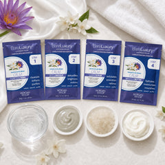 Kit Morgan Taylor BareLuxury Calm Jasmine & Lily Water en uso durante la aplicación