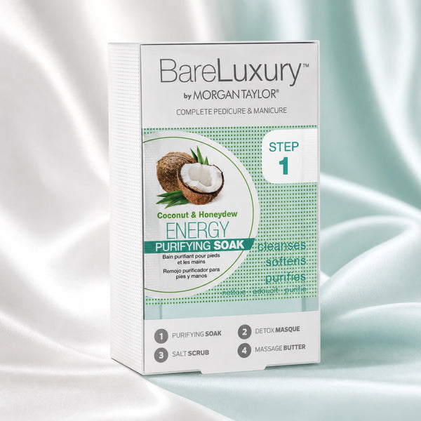 Kit Morgan Taylor BareLuxury Energy Coconut & Honeydew, 4 pzas, toma de producto