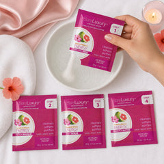 Kit Morgan Taylor BareLuxury Energy Pomelo & Hibiscus en uso durante la aplicación