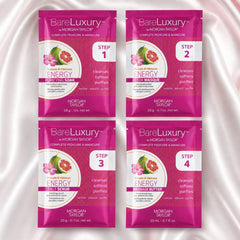 Detalle de kit Morgan Taylor BareLuxury Energy Pomelo & Hibiscus